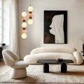 FLORES lampa wisząca mosiężny+brązowy+pomarańczowy 15W LED 3000K klosz biały 32-50656 Candellux