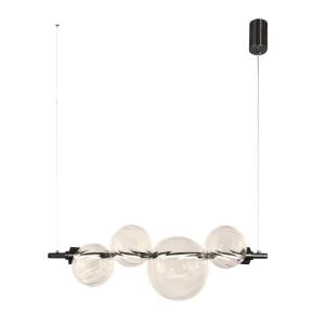 PLAYA lampa wisząca czarny pozioma 12W LED 3000K klosz bezbarwny 34-50502 Candellux