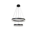 Lampa wisząca FROZI w stylu glamour – czarny klosz z kryształkami – nowoczesny żyrandol LED do luksusowego salonu 32-35561 Candellux
