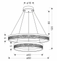 Lampa wisząca FROZI w stylu glamour – czarny klosz z kryształkami – nowoczesny żyrandol LED do luksusowego salonu 32-35561 Candellux