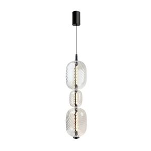 PLAYA lampa wisząca czarny 12W LED 3000K klosz bezbarwny 33-50519 Candellux