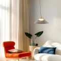 PRESTO 34 lampa wisząca satynowy złoty 1x10W GX53 klosz dymiony+biały 31-51073 Candellux