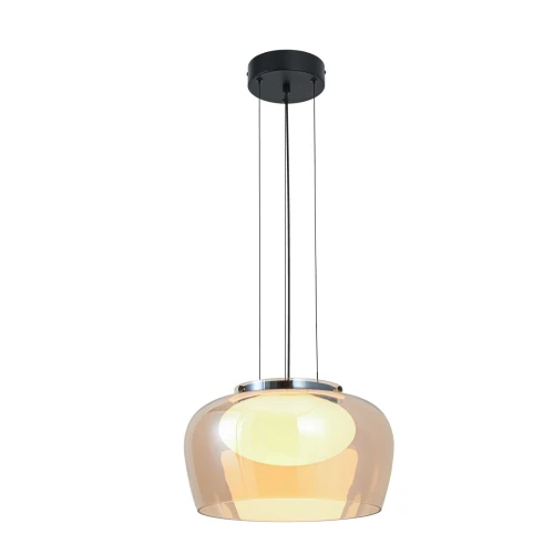 INSIEME 35 lampa wisząca czarny+chromowy 1x10W GX53 klosz bursztynowy+biały 31-50885 Candellux