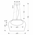 INSIEME 35 lampa wisząca czarny+chromowy 1x10W GX53 klosz bursztynowy+biały 31-50885 Candellux