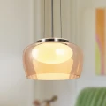 INSIEME 35 lampa wisząca czarny+chromowy 1x10W GX53 klosz bursztynowy+biały 31-50885 Candellux