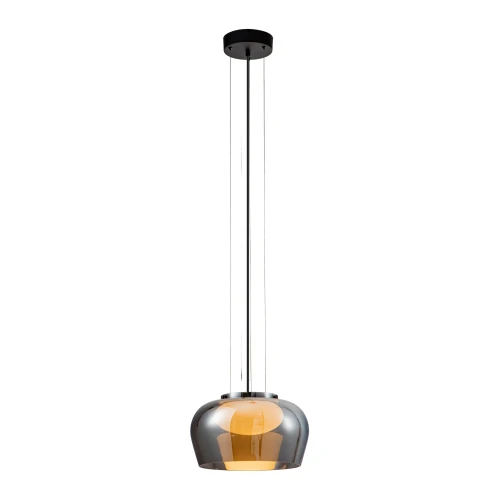 INSIEME 35 lampa wisząca czarny+chromowy 1x10W GX53 klosz dymiony+biały 31-50878 Candellux