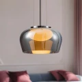 INSIEME 35 lampa wisząca czarny+chromowy 1x10W GX53 klosz dymiony+biały 31-50878 Candellux