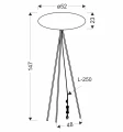 Lampa podłogowa CAFEE’ z abażurem kremowym latte 52 cm - lampa stojąca w stylu skandynawskim E27 51-42033 Candellux