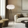 Lampa podłogowa CAFEE’ z abażurem kremowym latte 52 cm - lampa stojąca w stylu skandynawskim E27 51-42033 Candellux