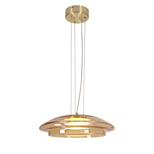 OMBRE 34 lampa wisząca satynowy złoty 1x10W GX53 klosz bursztynowy+biały 31-51080 Candellux