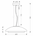 OMBRE 34 lampa wisząca satynowy złoty 1x10W GX53 klosz bursztynowy+biały 31-51080 Candellux