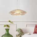OMBRE 34 lampa wisząca satynowy złoty 1x10W GX53 klosz bursztynowy+biały 31-51080 Candellux
