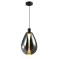 DENSO 30 lampa wisząca czarny 1x10W GU10 klosz dymiony 31-51387 Candellux