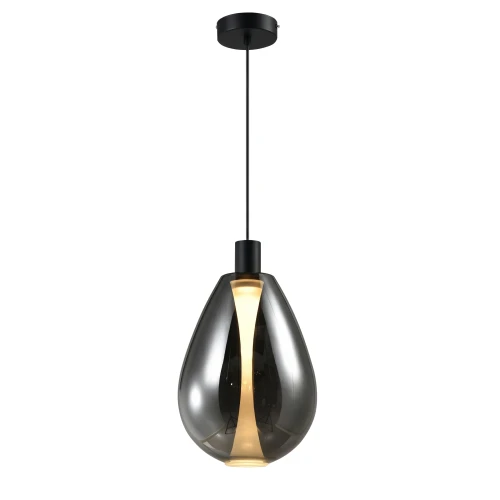 DENSO 30 lampa wisząca czarny 1x10W GU10 klosz dymiony 31-51387 Candellux