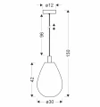 DENSO 30 lampa wisząca czarny 1x10W GU10 klosz dymiony 31-51387 Candellux