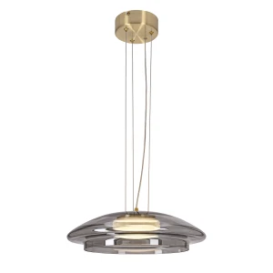 OMBRE 34 lampa wisząca satynowy złoty 1x10W GX53 klosz dymiony+biały 31-51103 Candellux
