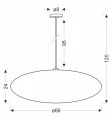 Lampa wisząca CAFEE skandynawska - z abażurem kremowym latte 66cm - nowoczesne oświetlenie sufitowe do salonu i jadalni E27 31-39224 Candellux
