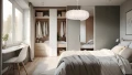 Lampa wisząca CAFEE skandynawska - z abażurem kremowym latte 66cm - nowoczesne oświetlenie sufitowe do salonu i jadalni E27 31-39224 Candellux