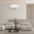 Lampa wisząca CAFEE skandynawska - z abażurem kremowym latte 66cm - nowoczesne oświetlenie sufitowe do salonu i jadalni E27 31-39224 Candellux