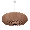 Lampa wisząca CAFEE skandynawska - z abażurem brązowym mokka 66cm - nowoczesne oświetlenie sufitowe do salonu i jadalni E27 31-39248 Candellux