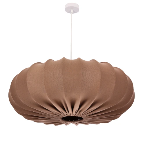 Lampa wisząca CAFEE skandynawska - z abażurem brązowym mokka 66cm - nowoczesne oświetlenie sufitowe do salonu i jadalni E27 31-39248 Candellux