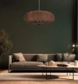 Lampa wisząca CAFEE skandynawska - z abażurem brązowym mokka 66cm - nowoczesne oświetlenie sufitowe do salonu i jadalni E27 31-39248 Candellux