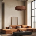 Lampa wisząca CAFEE skandynawska - z abażurem brązowym mokka 66cm - nowoczesne oświetlenie sufitowe do salonu i jadalni E27 31-39248 Candellux