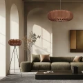 Lampa wisząca CAFEE skandynawska - z abażurem brązowym mokka 66cm - nowoczesne oświetlenie sufitowe do salonu i jadalni E27 31-39248 Candellux