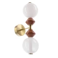 FLORES lampa kinkiet mosiężny+brązowy 10W LED 4000K klosz biały 22-50700 Candellux