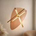 RELAX lampa wisząca mosiężny 15W LED 3000K klosz bursztynowy 31-50830 Candellux