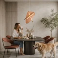 RELAX lampa wisząca mosiężny 15W LED 3000K klosz bursztynowy 31-50830 Candellux