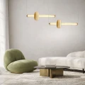 PURAS lampa wisząca pozioma mosiężny 15W LED 3000K klosz bezbarwny+biały 31-50595 Candellux
