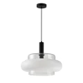 BRIZI lampa wisząca czarny 1x40W E27 klosz mrożony 31-51523 Candellux