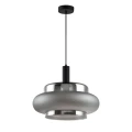 BRIZI lampa wisząca czarny 1x40W E27 klosz dymiony mrożony 31-51516 Candellux