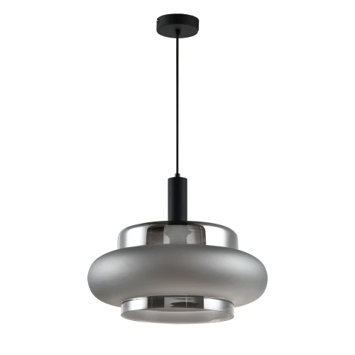 BRIZI lampa wisząca czarny 1x40W E27 klosz dymiony mrożony 31-51516 Candellux