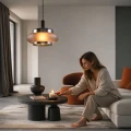 BRIZI lampa wisząca czarny 1x40W E27 klosz dymiony mrożony 31-51516 Candellux