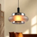 BRIZI lampa wisząca czarny 1x40W E27 klosz dymiony mrożony 31-51516 Candellux