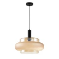 BRIZI lampa wisząca czarny 1x40W E27 klosz bursztynowy mrożony 31-51486 Candellux