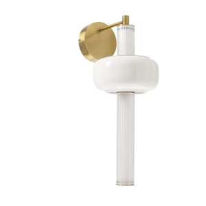 PURAS lampa kinkiet mosiężny 12W LED 3000K klosz bezbarwny+biały 21-50601 Candellux