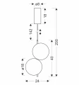 PLAYA lampa wisząca czarny 10W LED 3000K klosz bezbarwny 32-50489 Candellux