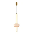 PURAS D lampa wisząca mosiężny 15W LED 3000K klosz bezbarwny+biały 31-50588 Candellux