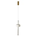 PURAS G lampa wisząca mosiężny 15W LED 3000K klosz bezbarwny+biały 31-50571 Candellux