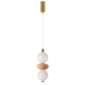FLORES lampa wisząca mosiężny+brązowy 12W LED 3000K klosz biały 32-50649 Candellux