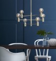 Lampa wisząca złota CAPITAL 6L z regulowanymi ramionami Markslojd