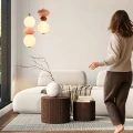 FLORES lampa wisząca mosiężny+brązowy 12W LED 3000K klosz biały 32-50649 Candellux