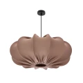 Lampa wisząca CAFEE’ skandynawska z abażurem brązowym mokka 52 cm - minimalistyczne oświetlenie sufitowe w stylu japandi E27 31-41999 Candellux