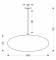 Lampa wisząca CAFEE skandynawska - z abażurem kremowym latte 52 cm - minimalistyczne oświetlenie sufitowe w stylu japandi E27 31-42002 Candellux