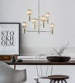 Lampa wisząca złota CAPITAL 6L z regulowanymi ramionami Markslojd