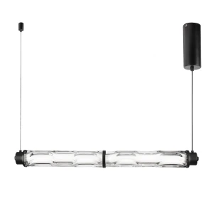 CORTE lampa wisząca pozioma czarny matowy 18W LED 3000K klosz bezbarwny 32-50779 Candellux