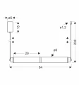 CORTE lampa wisząca pozioma czarny matowy 18W LED 3000K klosz bezbarwny 32-50779 Candellux
